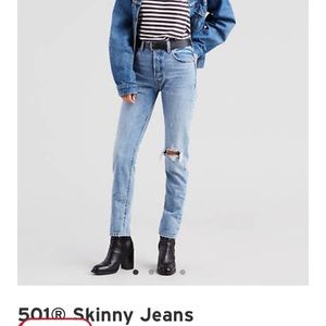 Levi’s 501 Skinny Jeans White Cone Denim